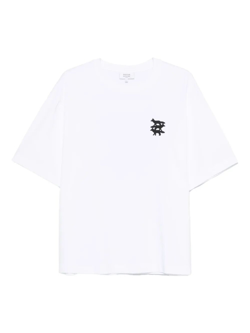 Maison Kitsuné Stunt Fox Oversized Fit T-shirt Clothing In White