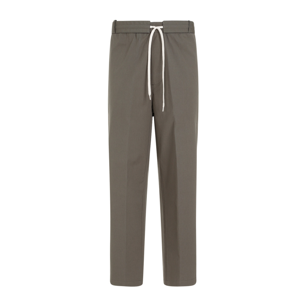 Craig Green Logo-embroidered Drawstring Straight-leg Pants In Olive