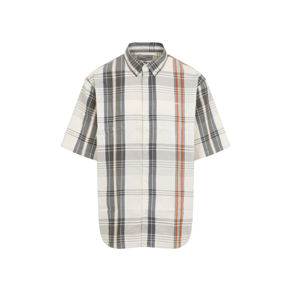 Carhartt Roslin Flannel Check Short-sleeved Shirt In Natural