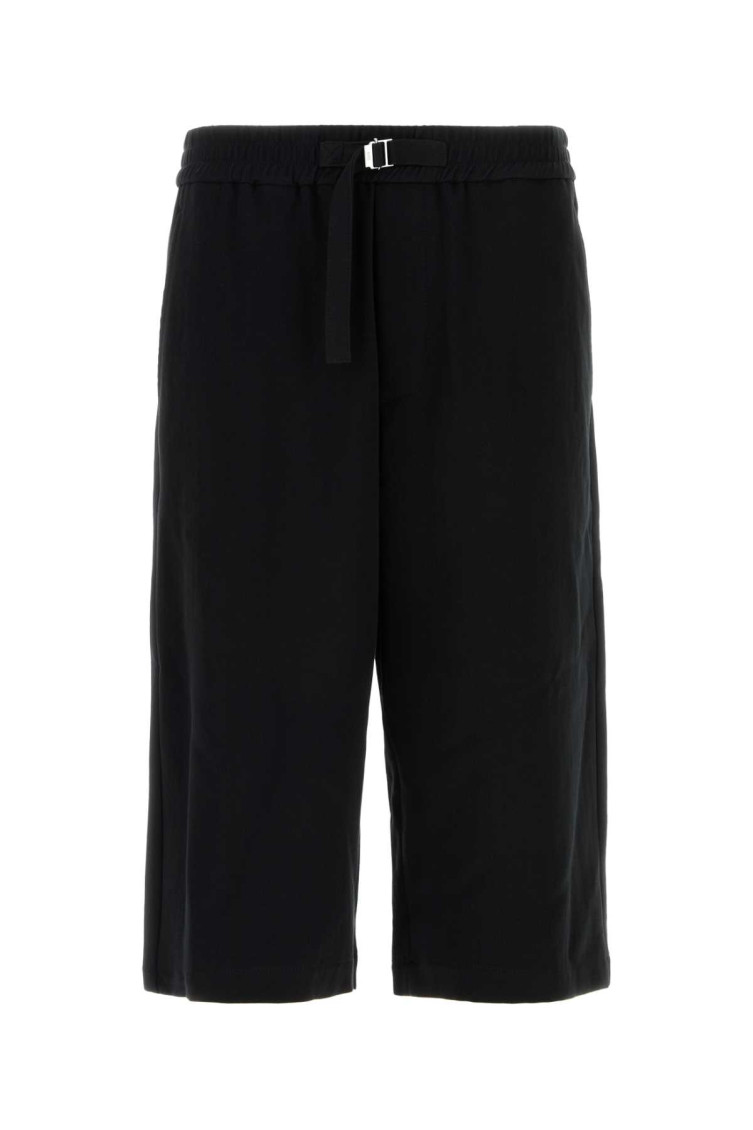 Shop Ami Alexandre Mattiussi Black Cotton Bermuda Shorts