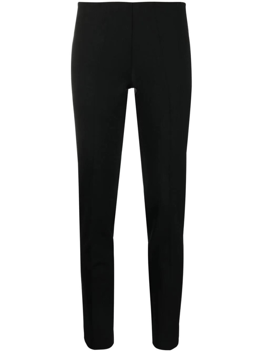 P.a.r.o.s.h Wool Trousers With Tapered Leg And Stretch In Black