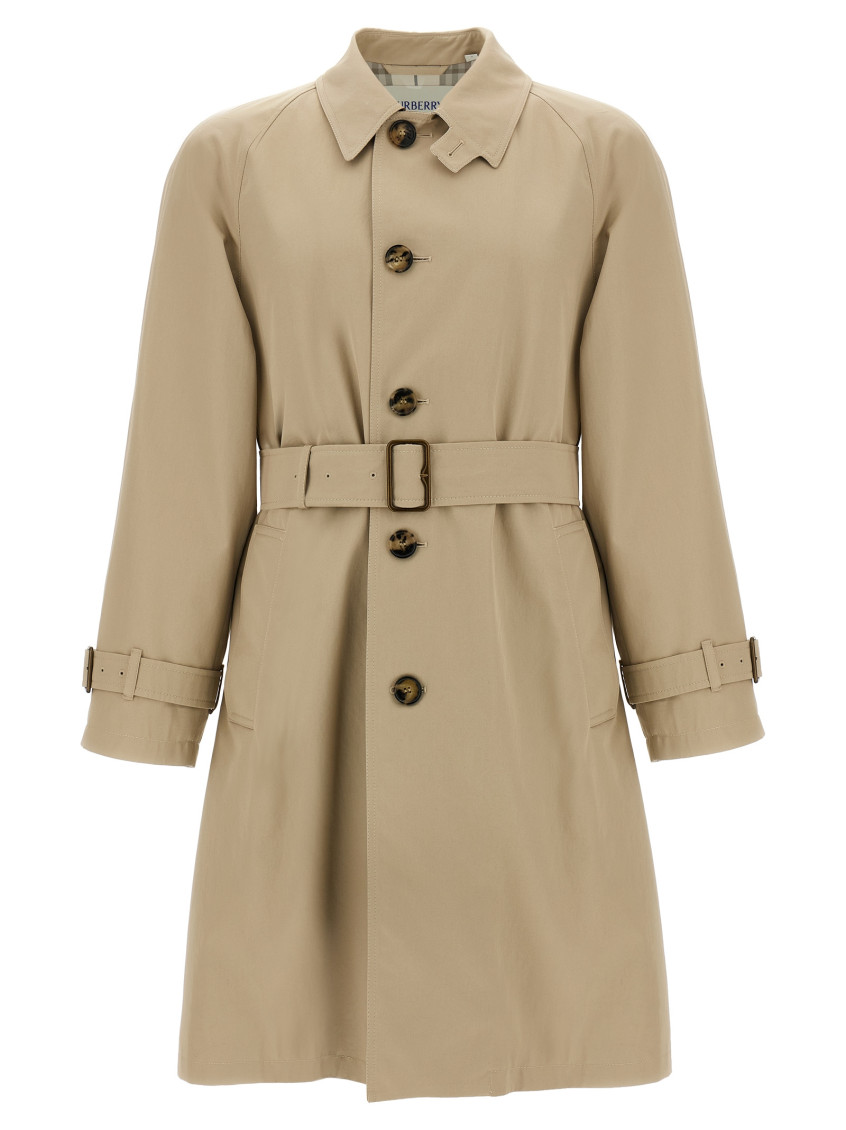 Burberry Trench Coat Gabardine Ajustable Cuffs Back Vent In Beige