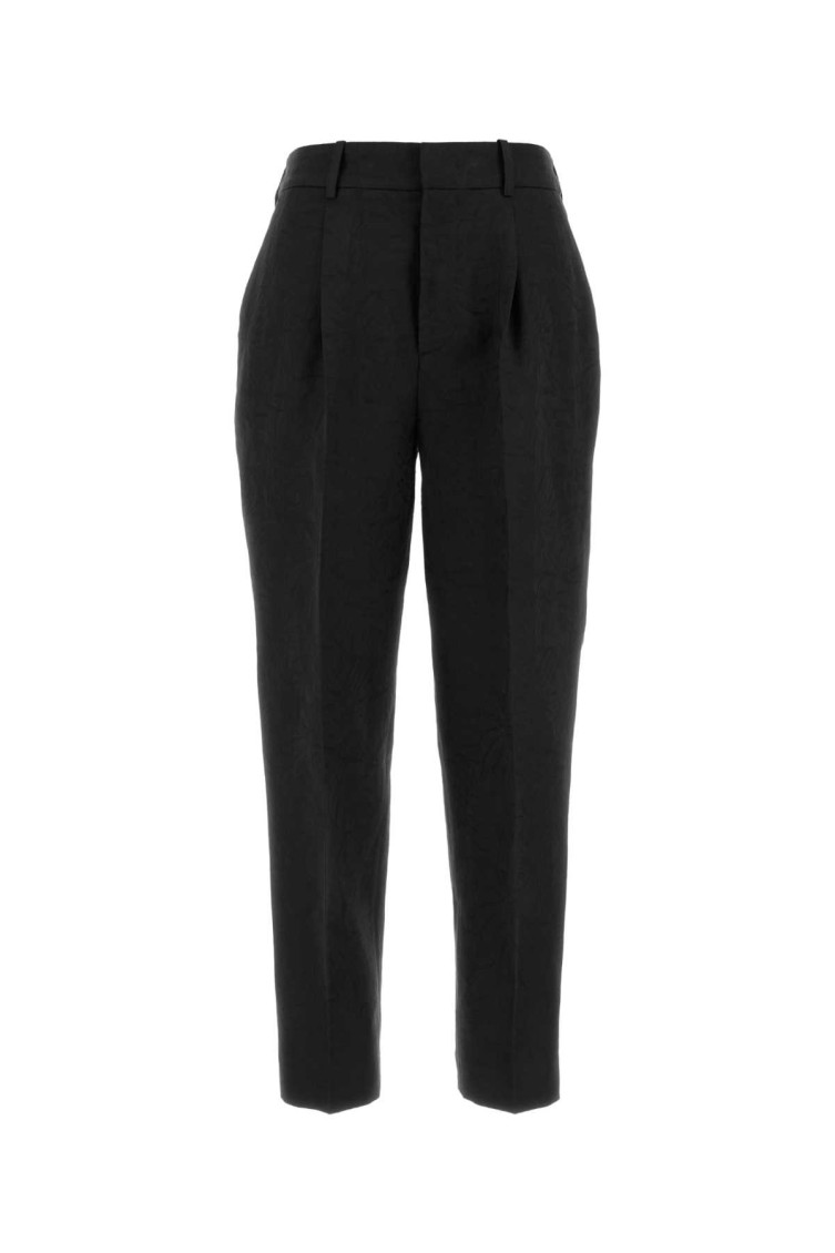 Shop Pt Torino Black Linen Pant