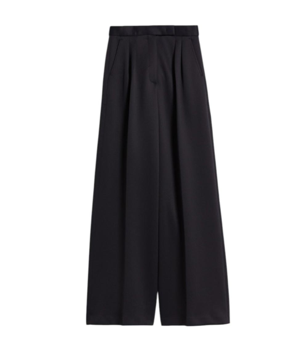Max Mara Zinnia Pleat Detailed High Waist Pants In Black