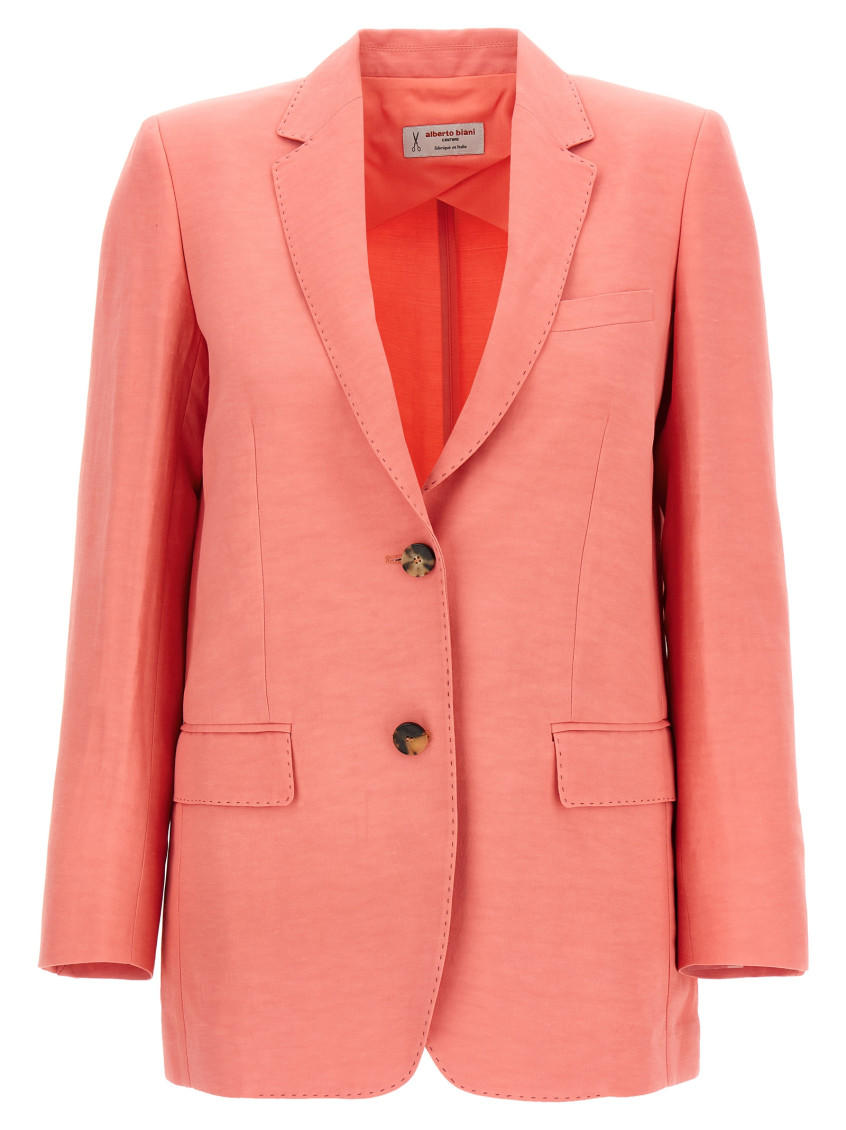 Shop Alberto Biani Coral Pink America Blazer