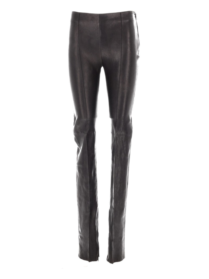 Ann Demeulemeester Signature Leggings Nappa Brillant Stretch In Black