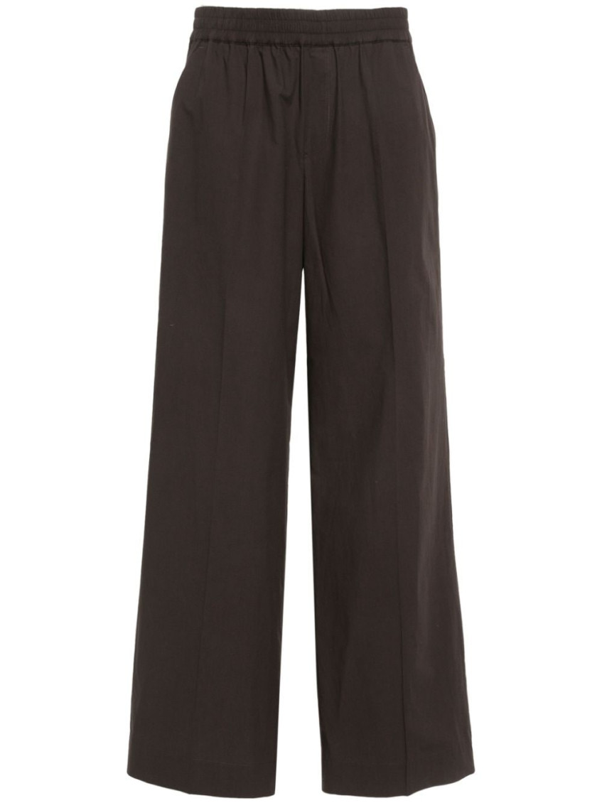 P.a.r.o.s.h Pressed-crease Straight Trousers In Dark Brown