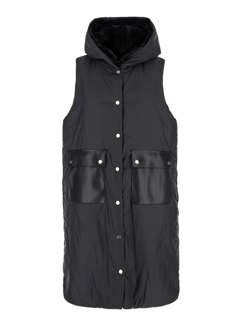 Max Mara Black Florian Sleeveless Jacket In Black