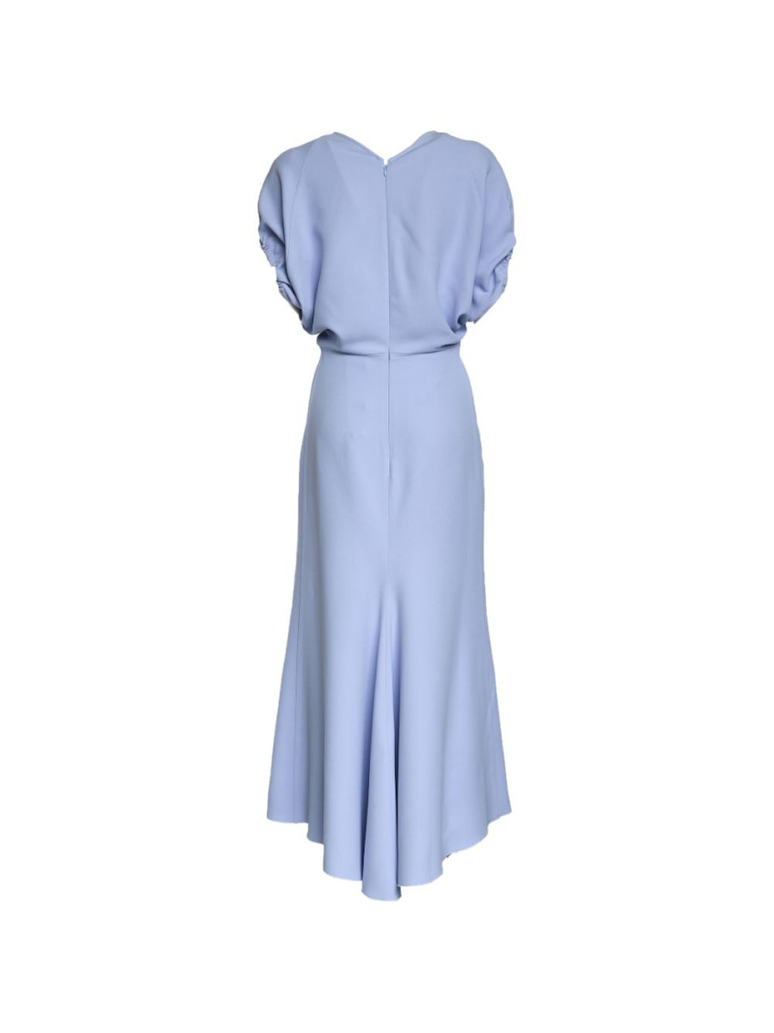 Victoria Beckham Light Blue V-neck Midi Dress for Women Online India at  Darveys.com