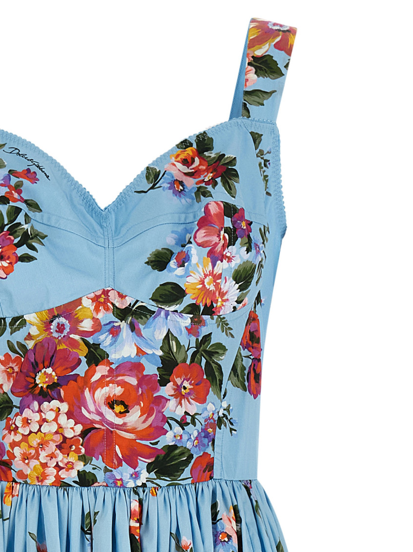 Dolce & Gabbana Light Blue Sweetheart Neck Maxi Dress for Women Online USA  at Darveys.com