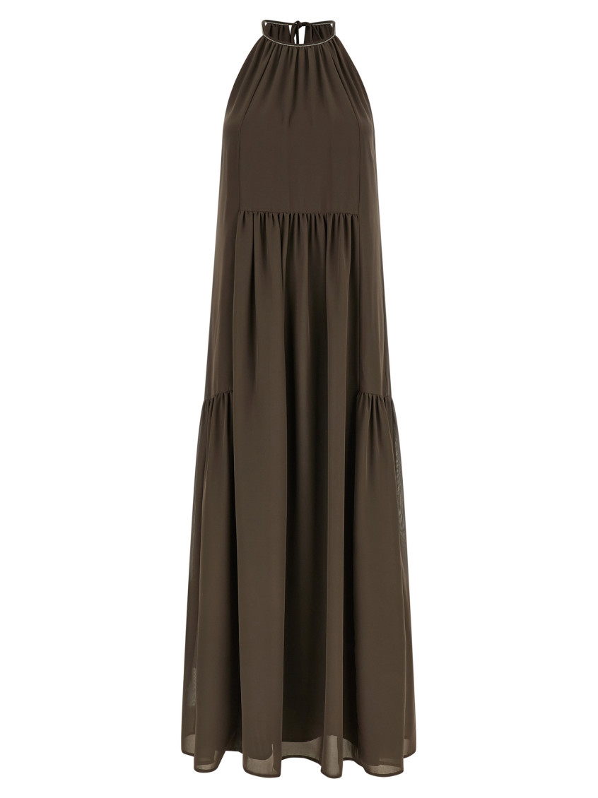 chinese dress ladies High-Low Halter Neck Maxi Dress main image 0