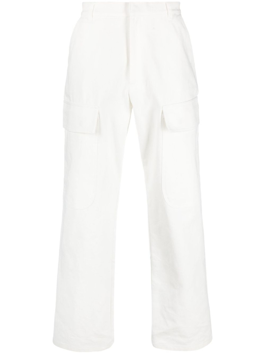 Sky High Farm Universe White Straight Leg Trousers In White