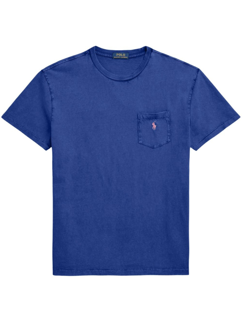 Ralph Lauren Blue Embroidered Logo T shirt for Men Online India at Darveys