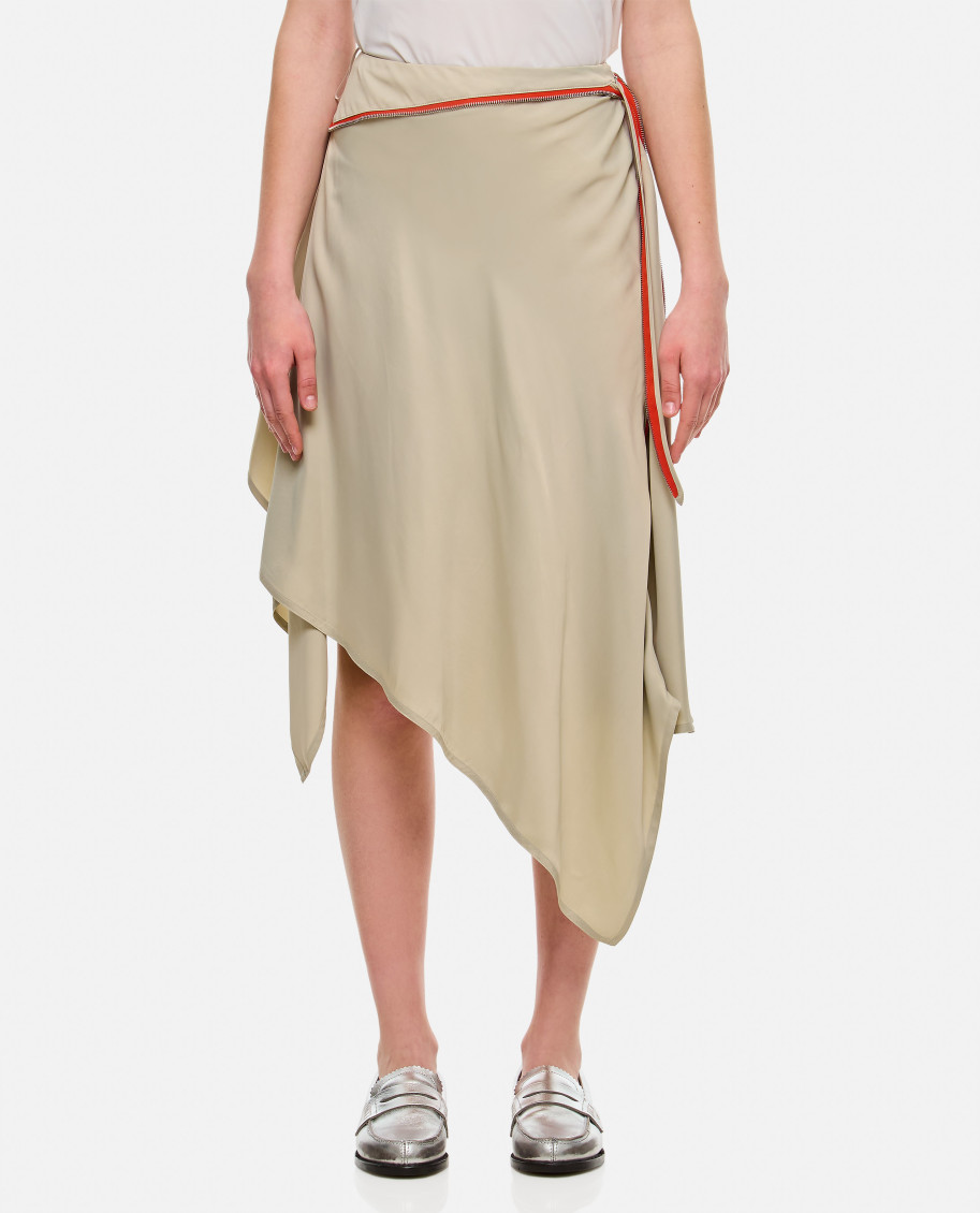 Kiko Kostadinov Asymmetric Midi Skirt In Grey
