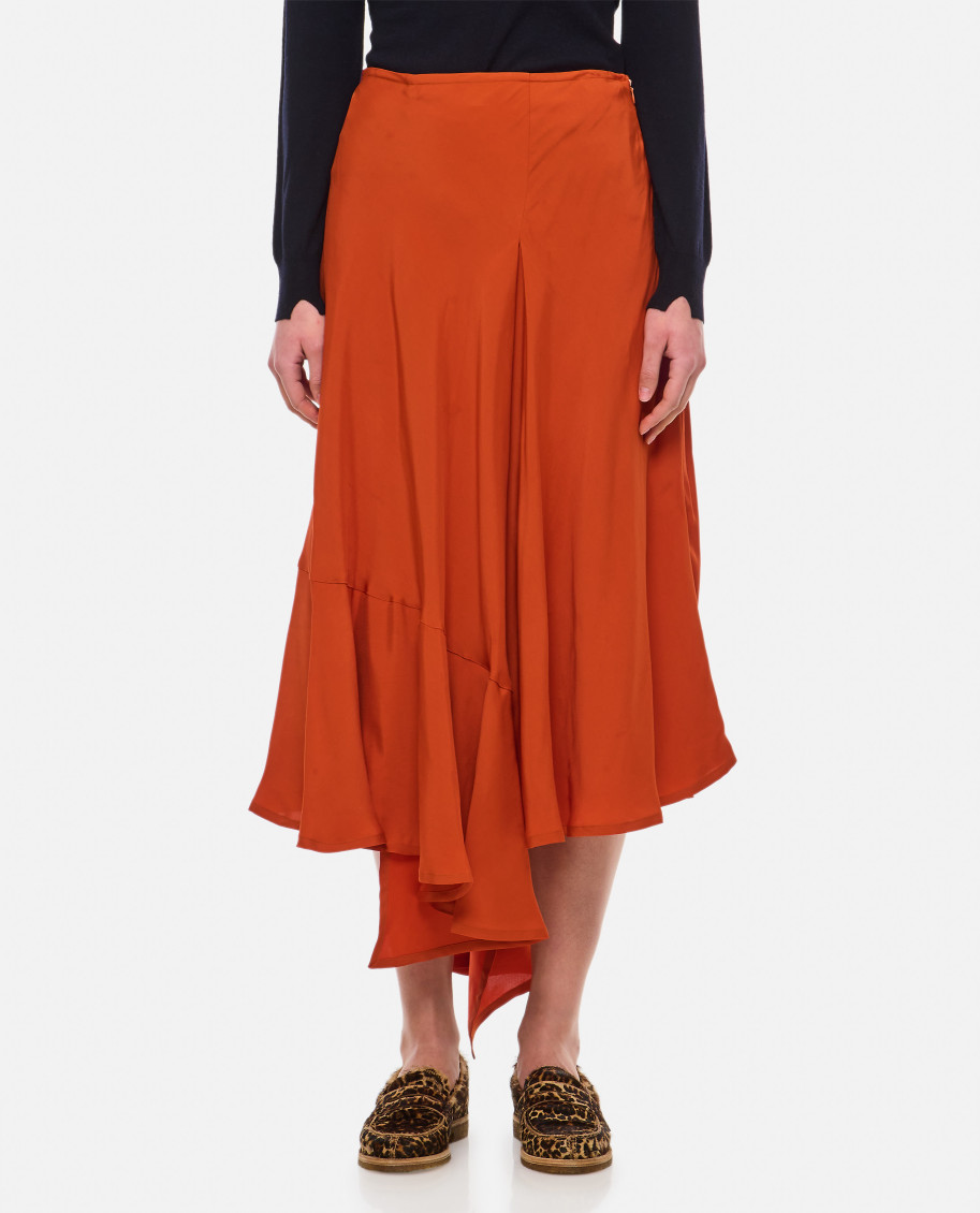 Colville Voulant Midi Skirt In Orange