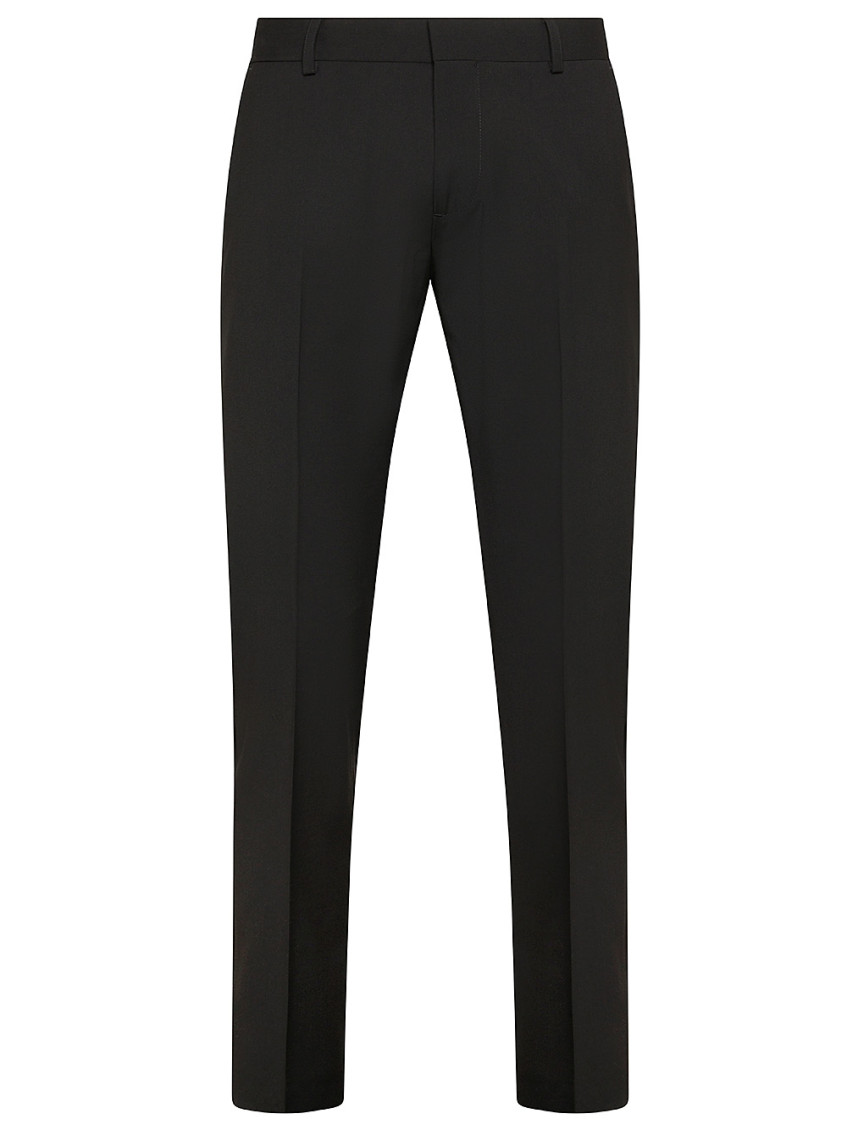 Shop Daniele Alessandrini Black Straight Tailored Trousers
