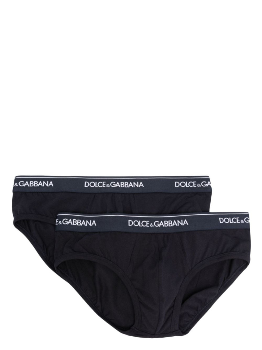 Dolce & Gabbana Underwear Briefs Bi Pack In Black