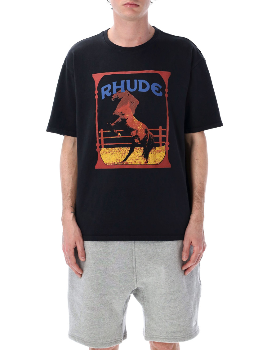 Rhude Cadre Noir Logo-print Cotton-jersey T-shirt