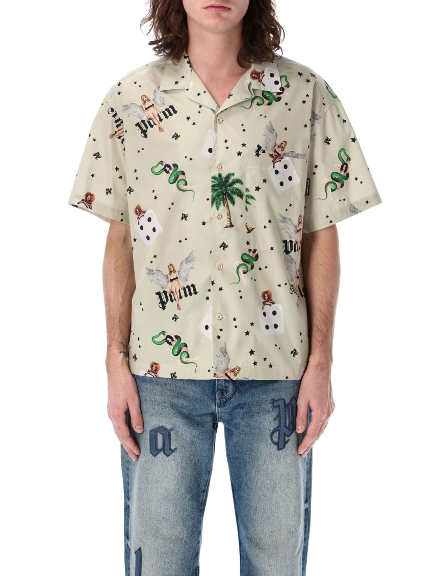 Palm Angels Pin Up Bowling Shirt