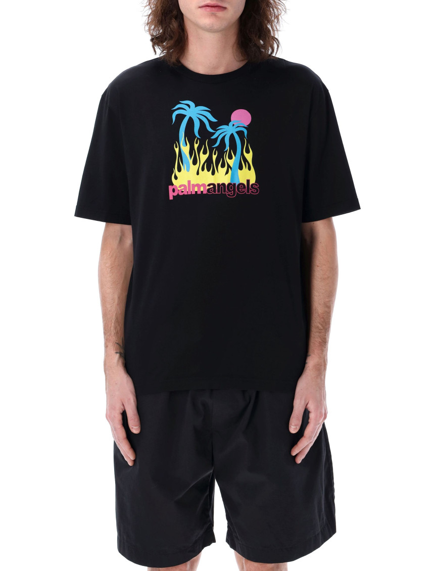 Palm Angels Burning Oasis Slim Fit Graphic T-shirt