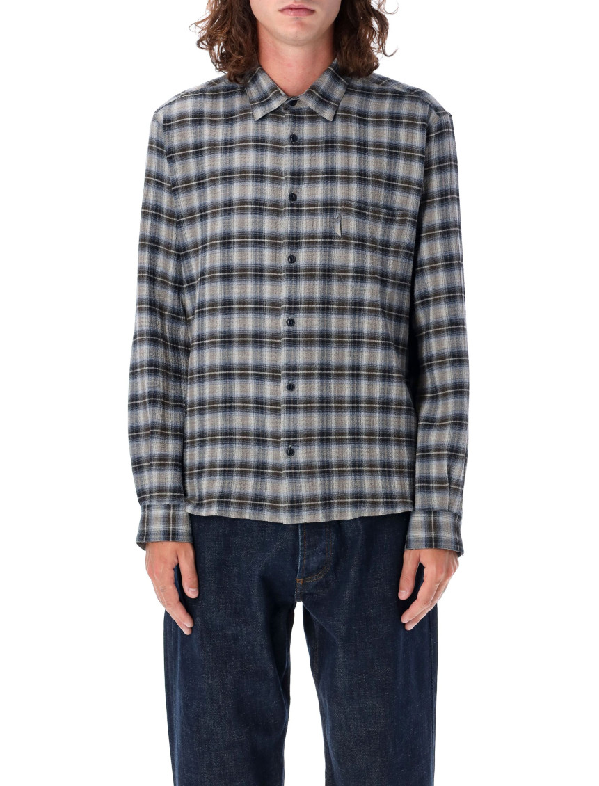 YMC YOU MUST CREATE GREY MULTI CURTIS SHIRT