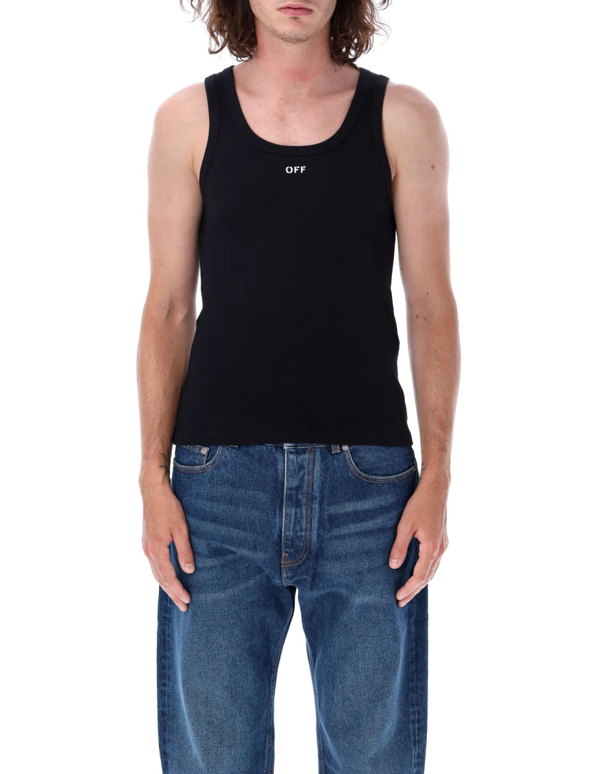 Shop Off-white Black Off Stamp Sleeveless Tank