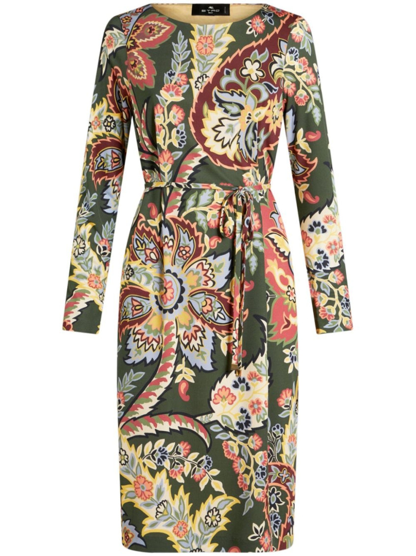 Etro Multicolor Abstract Pattern Dress