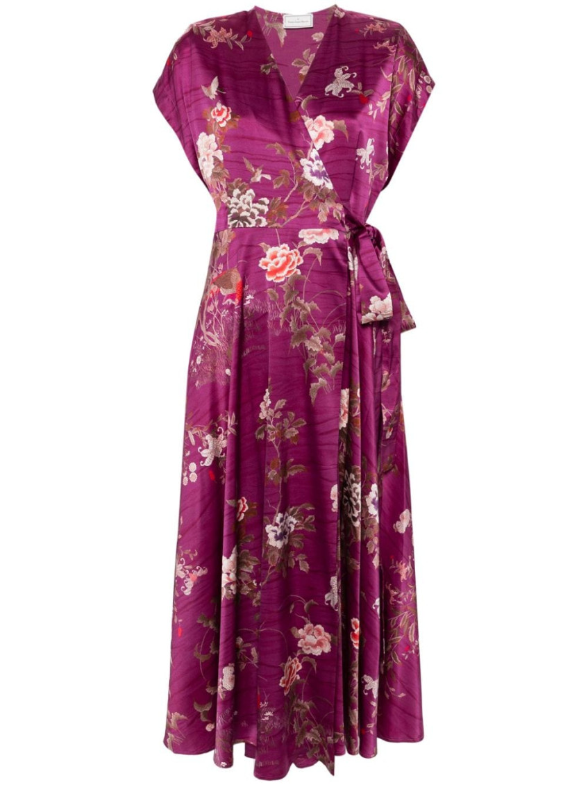 Pierre-louis Mascia Pierre Louis Mascia Printed Silk Long Dress