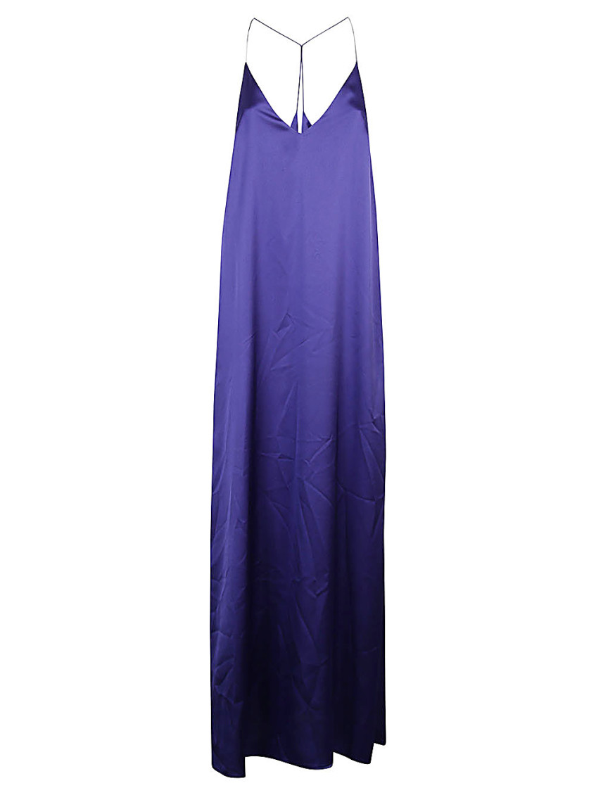 Studio Nina Purple Athena Long Silk Dress