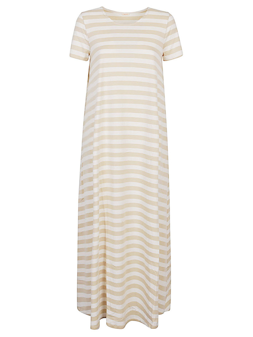 Apuntob Striped Cotton Long Dress