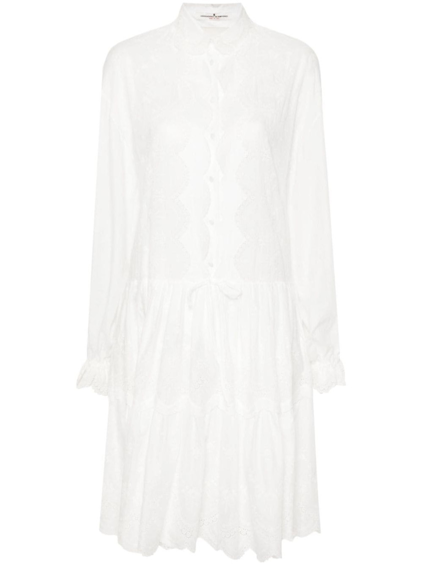 Ermanno Scervino Floral-embroidery Mini Dress