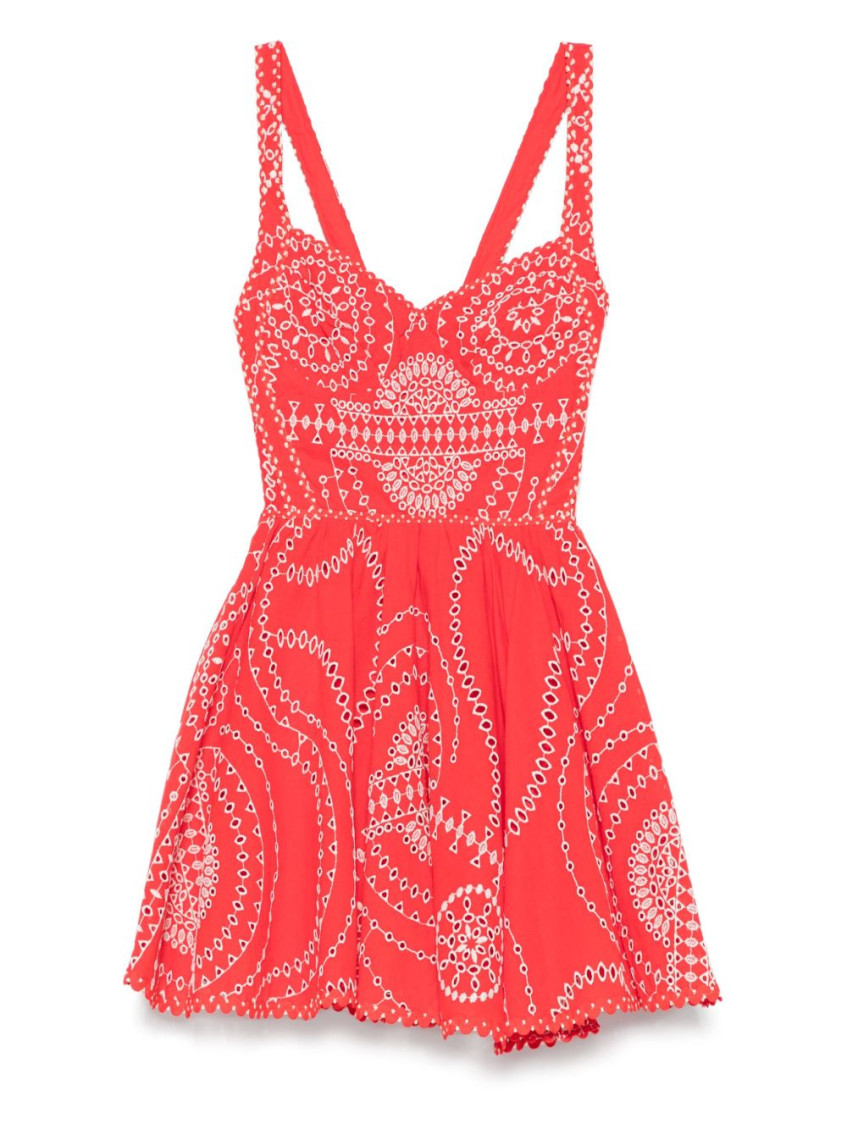 Charoruiz Red Birdie Short Dress
