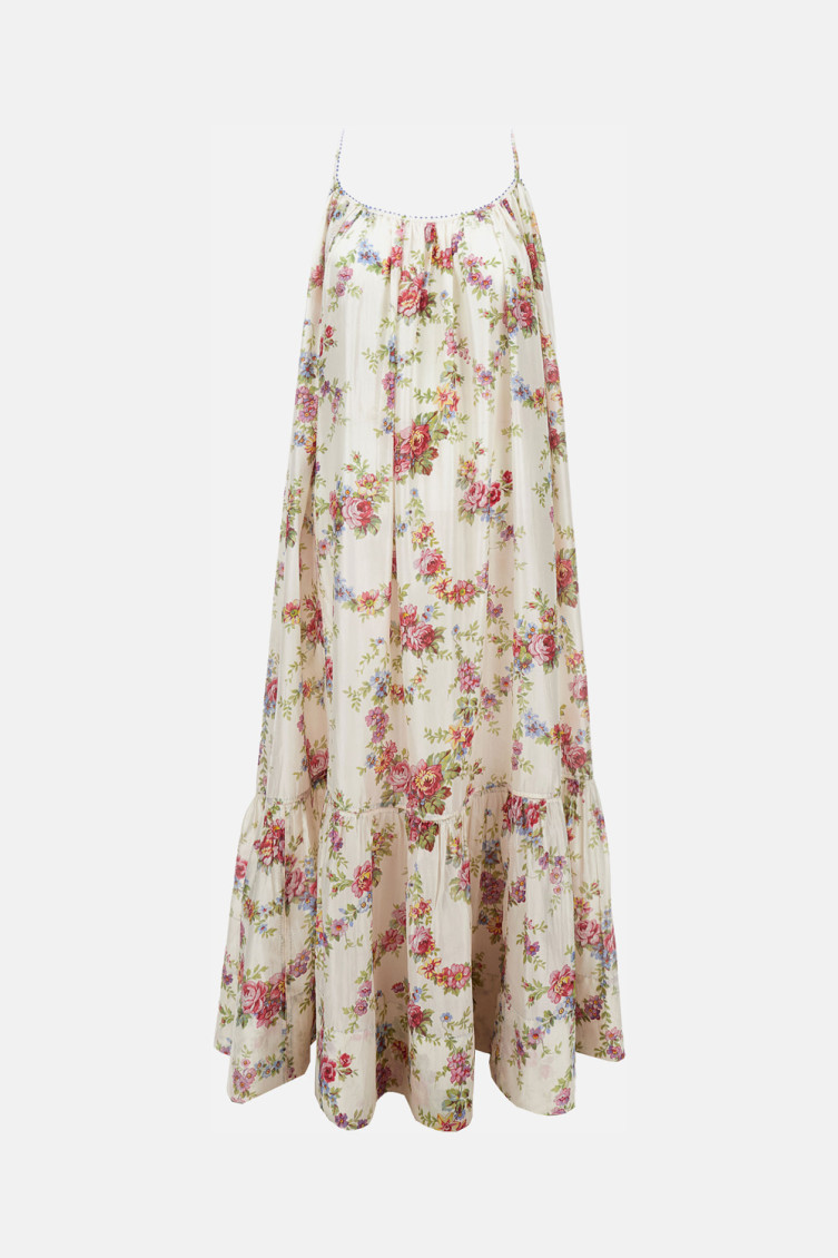 Péro Multicolor Printed Dress In Neutral