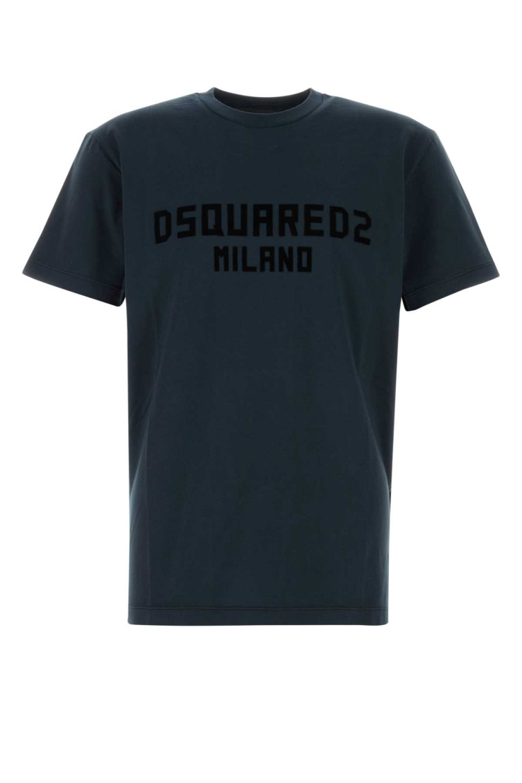 Dsquared2 Dsquared Men Midnight Blue Cotton T-shirt