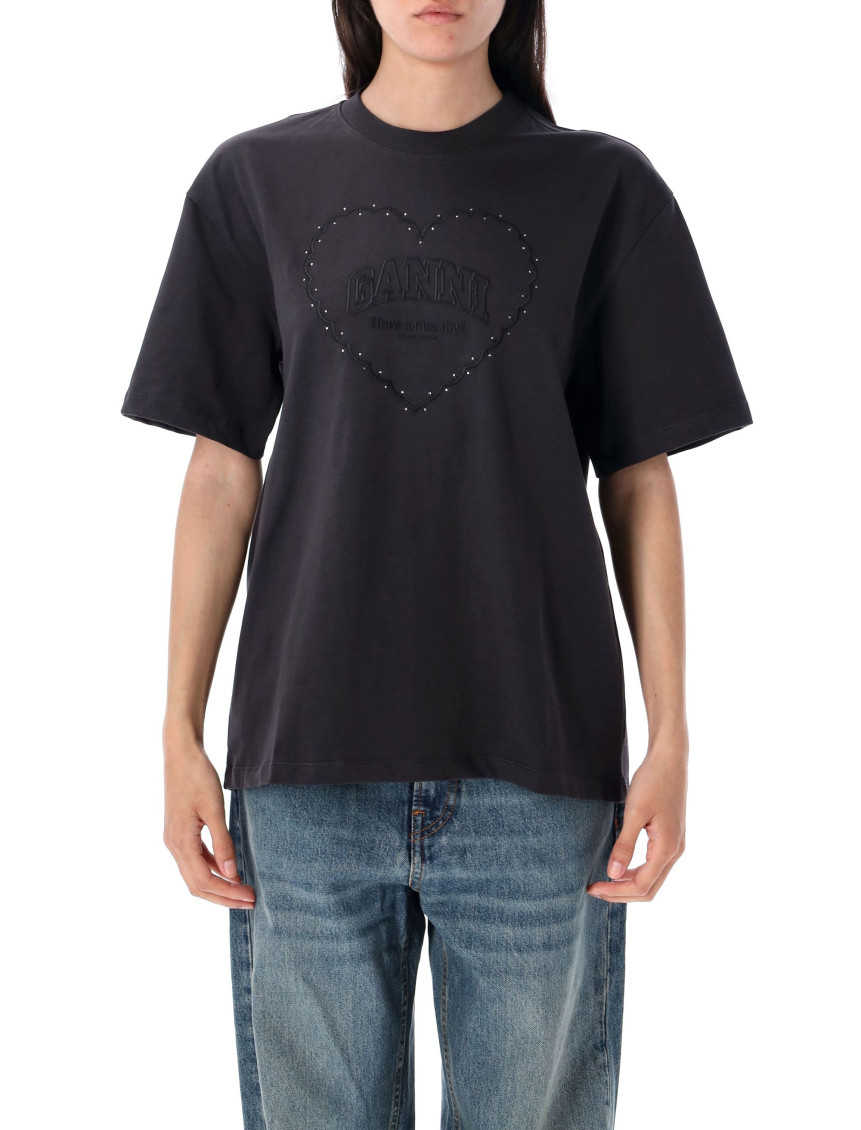 Ganni Embroidered Oversized T