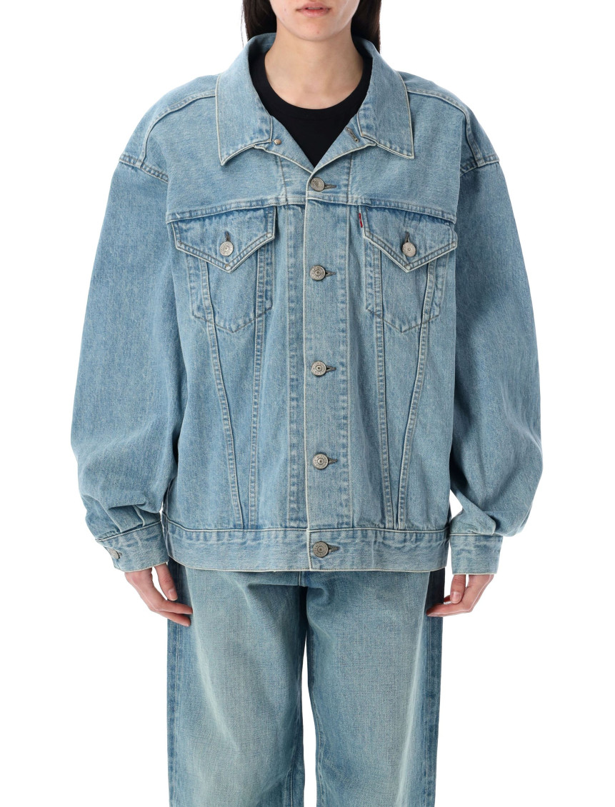 Junya Watanabe Oversized Denim Jacket Long Sleeves In Blue