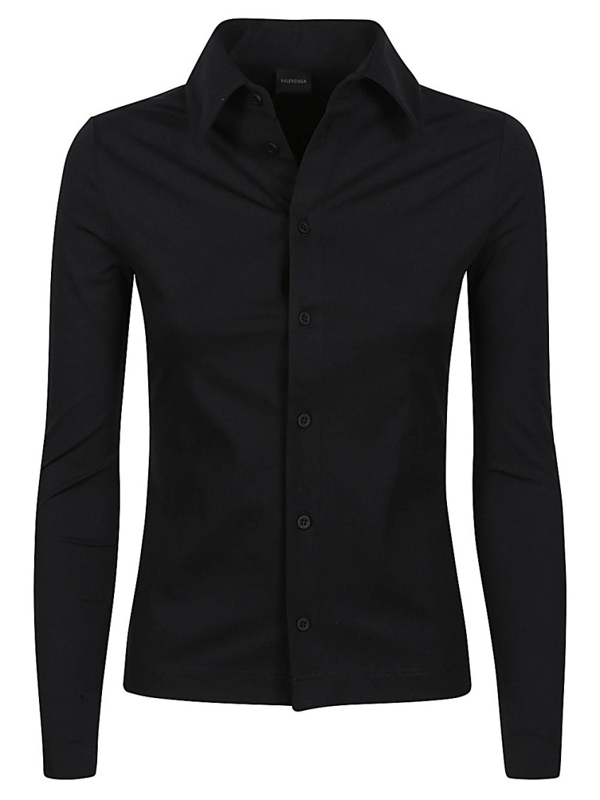 Balenciaga Women Shirt With Logo In Black