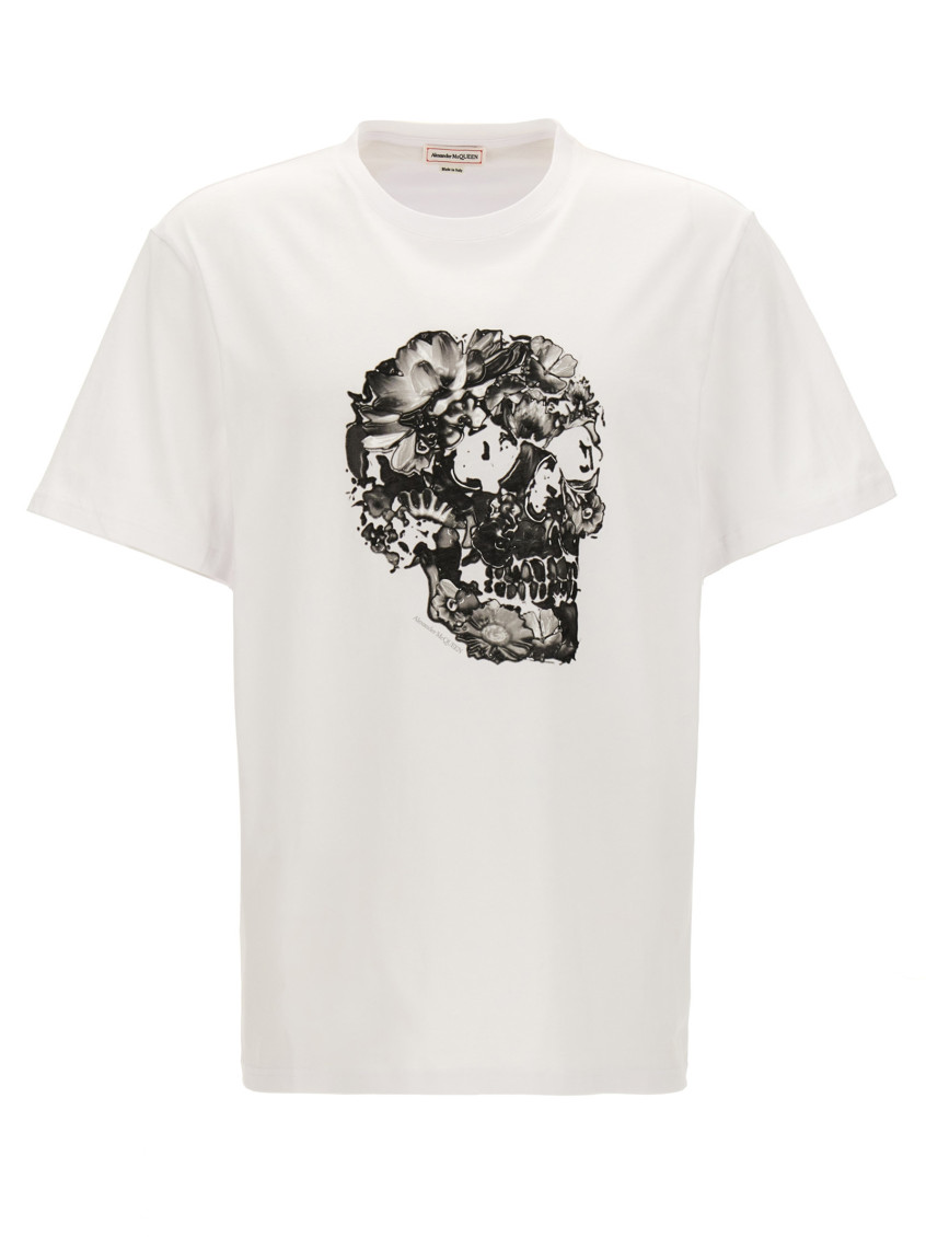 Alexander Mcqueen Mcqueen Men Printed T-shirt In White