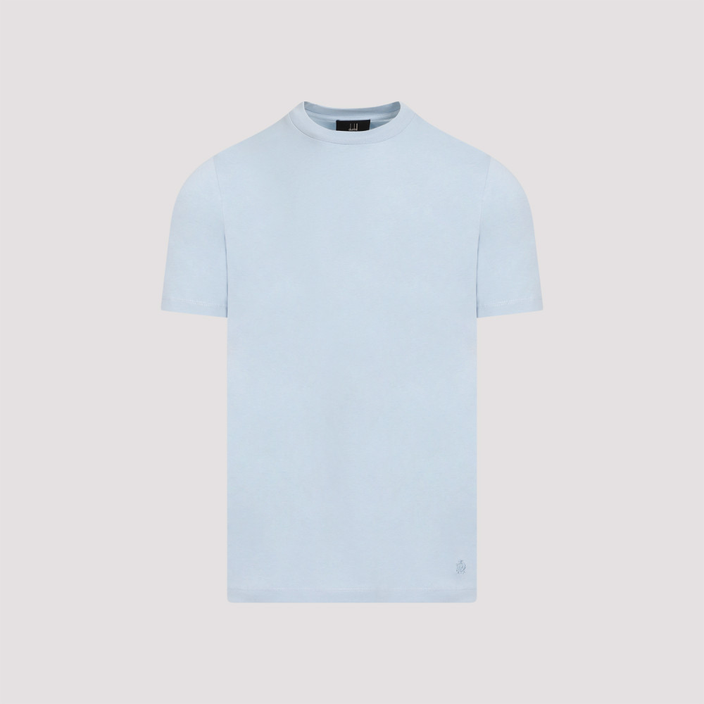 Dunhill Insignia Cotton Short Sleeve T-shirt In Blue