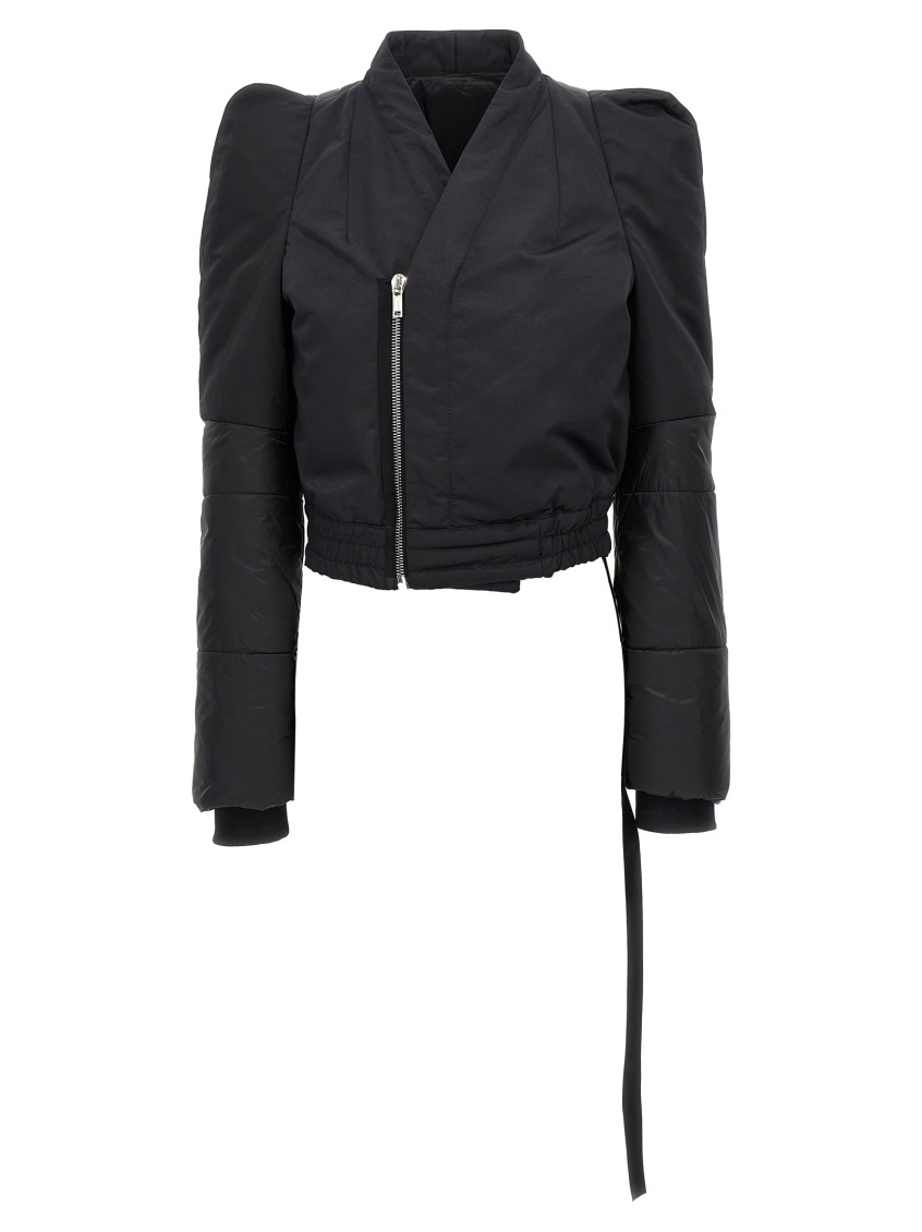 Rick Owens Black Metro Bomber Jacket In Black