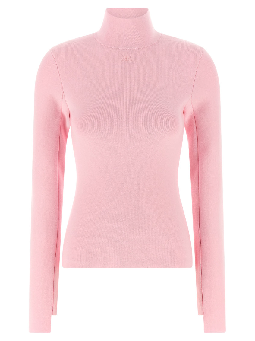 Courrèges Courreges Women Interlock Viscose Sweater In Pink