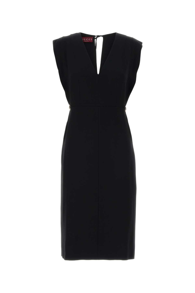 midi gucci dress for women Printed Tie-neck Midi Dress