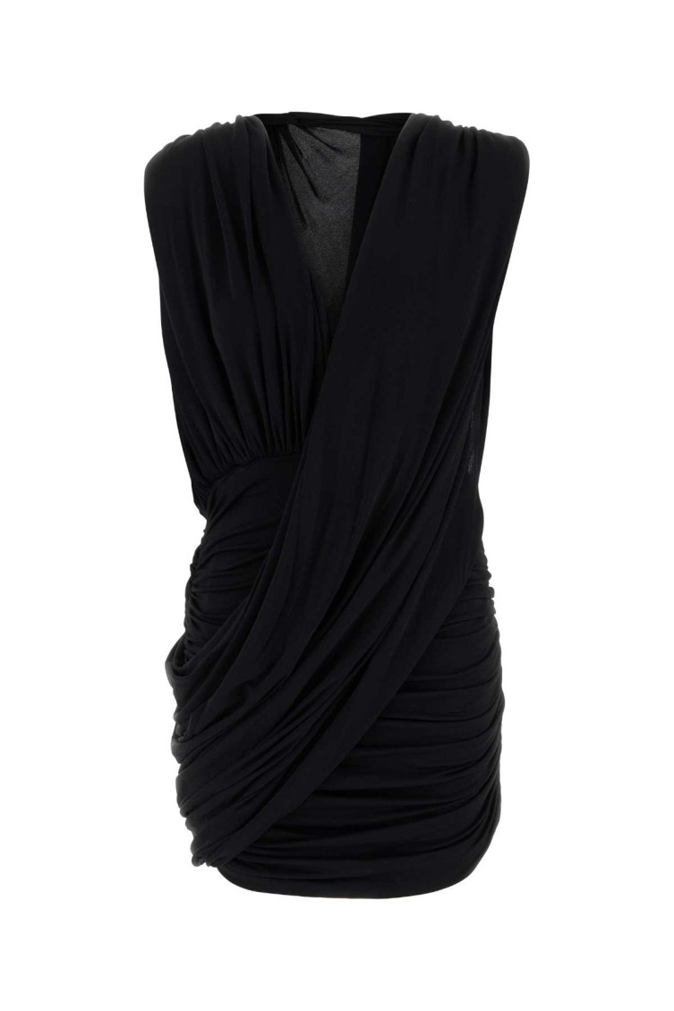 Magda Butrym Mini Abito In Crepe Stretch Nero Donna In Black