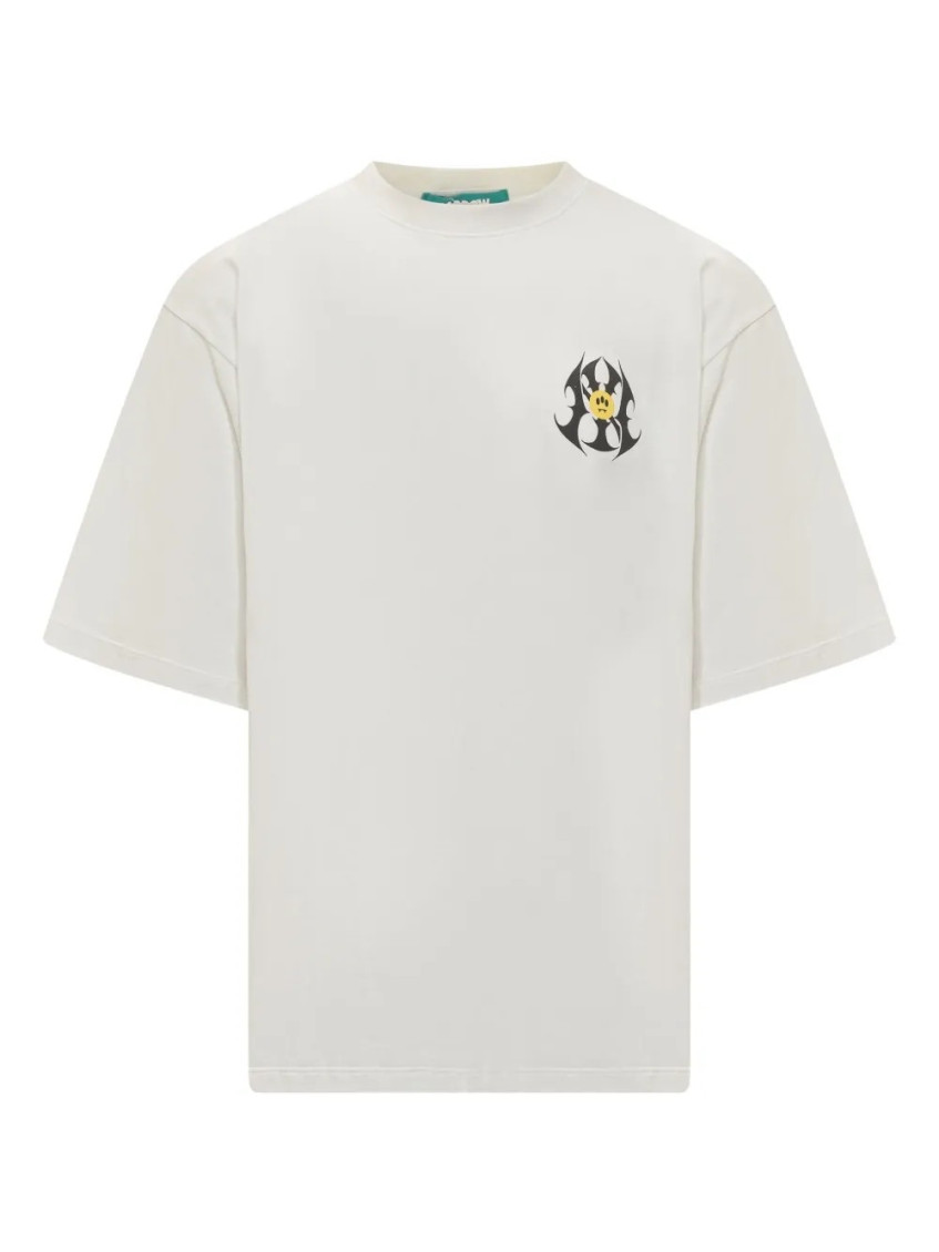 Barrow's Off White Crewneck Printed T-shirt