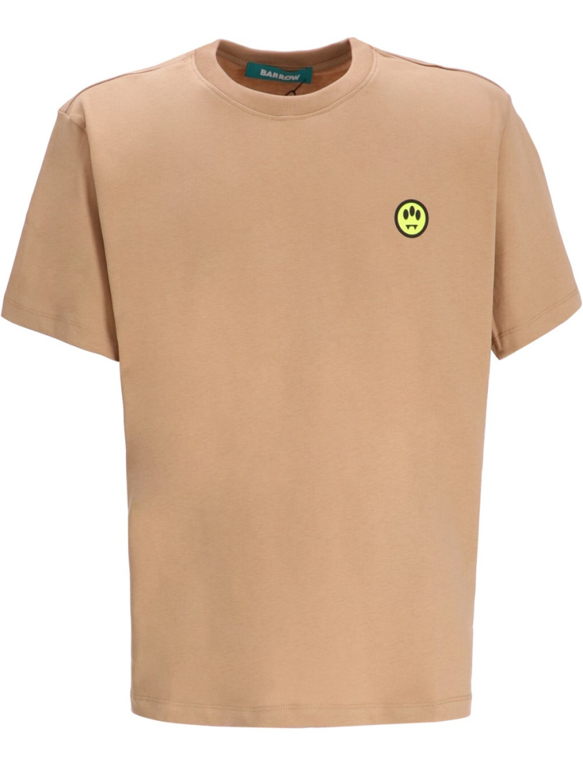 Barrow's Orange Roundneck Logo Print T-shirt