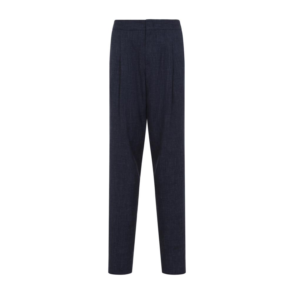 Giorgio Armani Tailored Blue Trousers With Luxurious Fabric Blend In Blue