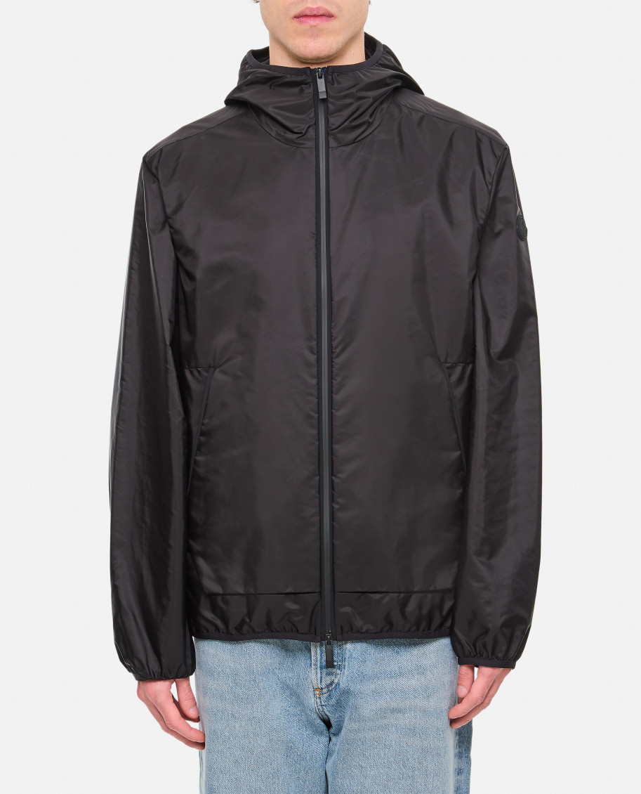 Shop Moncler Black Nylon Granier Jacket