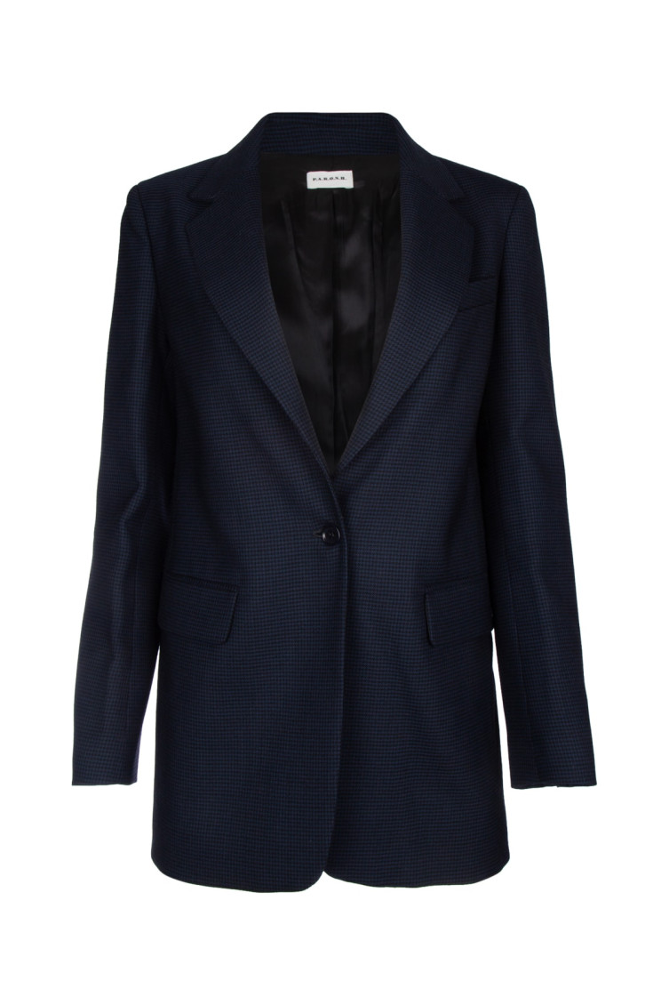 P.a.r.o.s.h . Single Breasted Tailored Blazer In Navy Blue