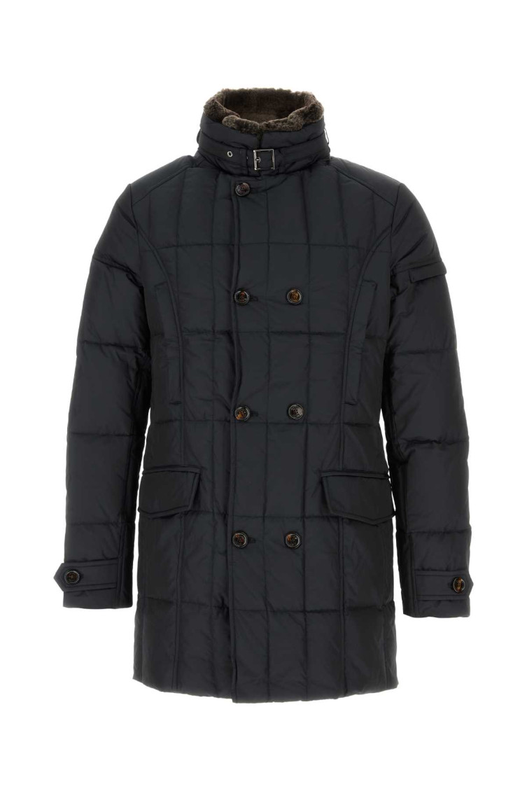 Moorer Slate Polyester Morris Down Jacket In Black