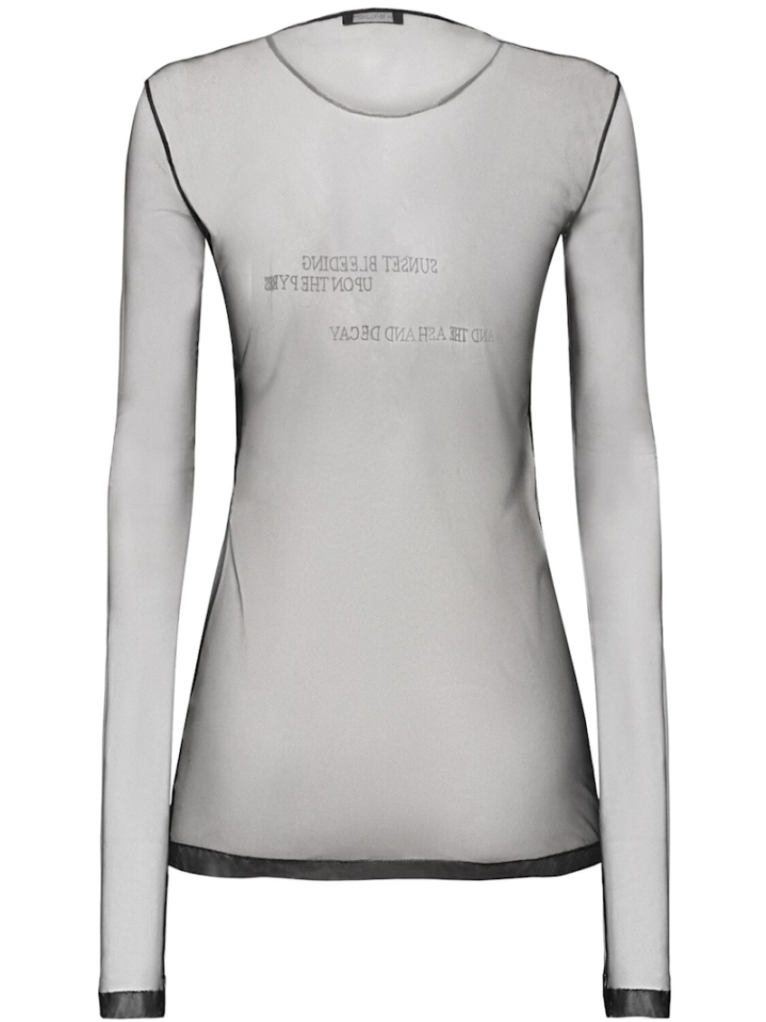 Ann Demeulemeester Black Fiene Sunset Bleeding Top for Women